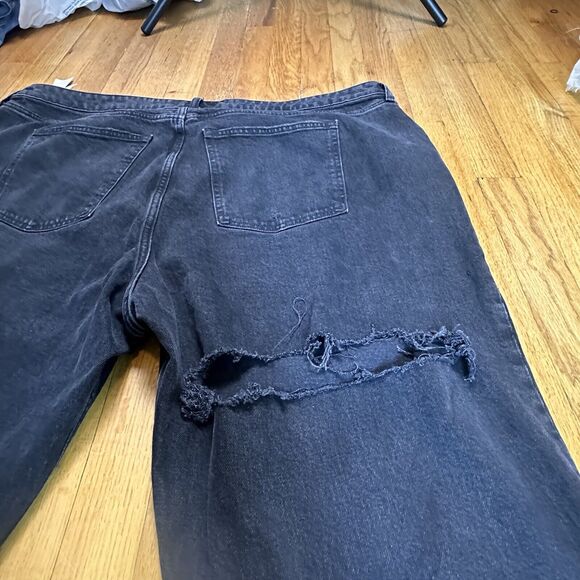 Abercrombie & Fitch Jeans Womens Sz 37/24R Black 90's Relaxed High-Rise NWT FLAW - Picture 6 of 9